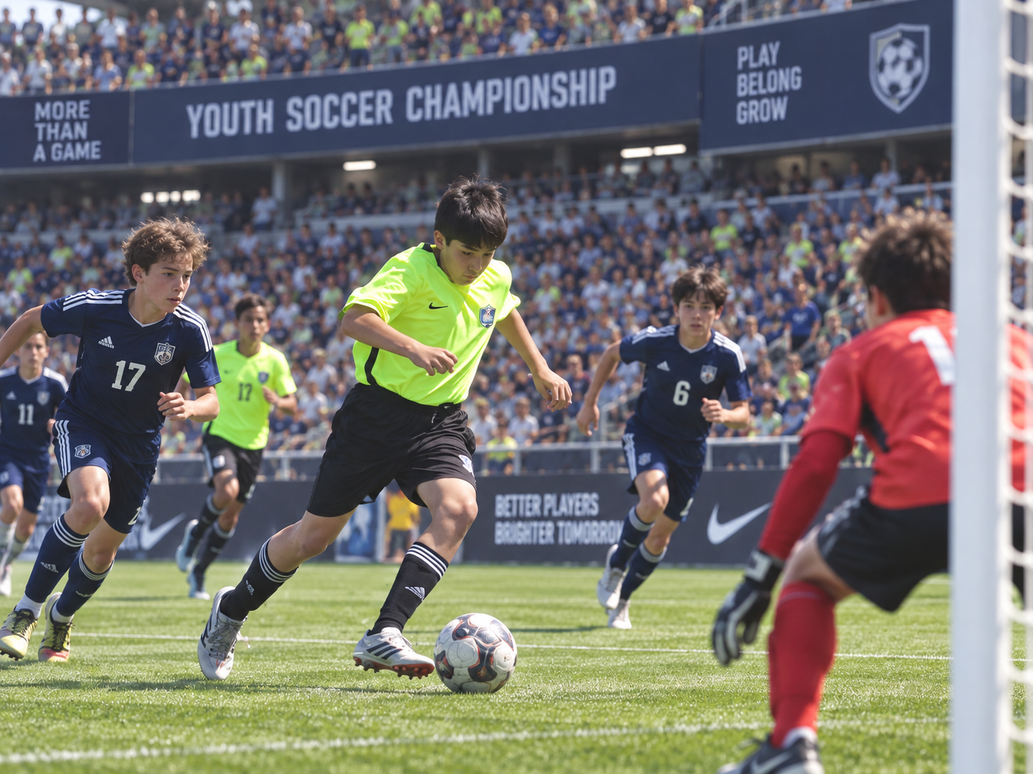 Community youth soccer match without Project Green-Cup sponsorship